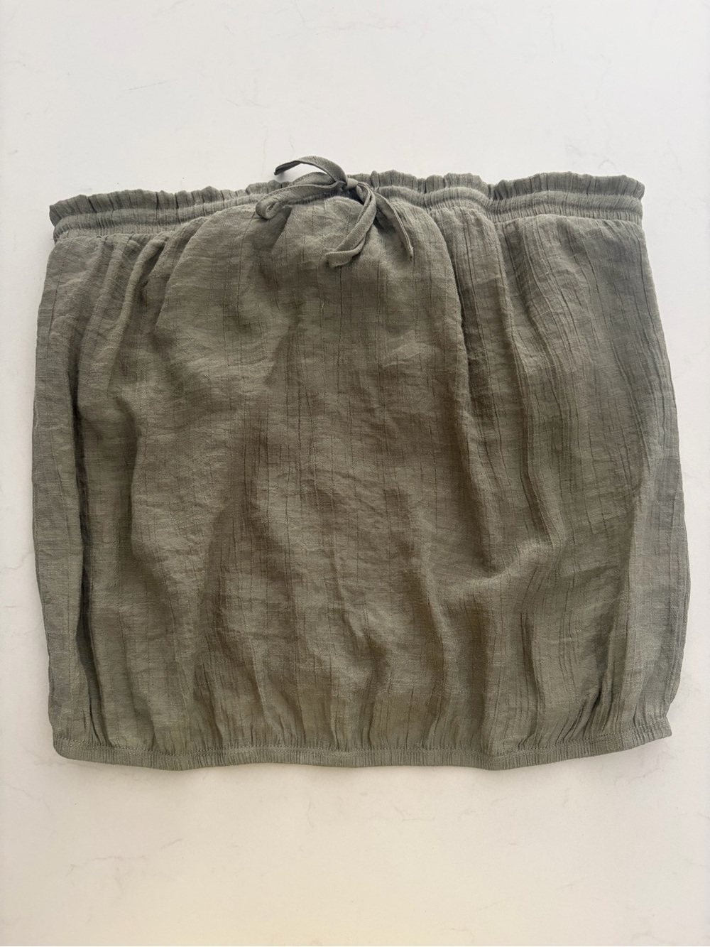 Soho Street New York & Company Moss Gree Drawstring Tube Top